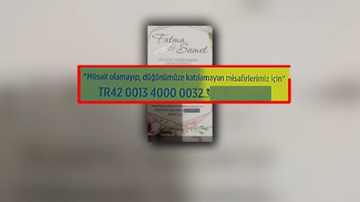 Düğün davetiyesinde IBAN dönemi