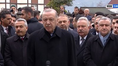 Erdoğan, baba ocağı Güneysu’da