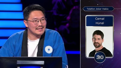 Telefon jokerinde Cemal Hünal’ı aradı.