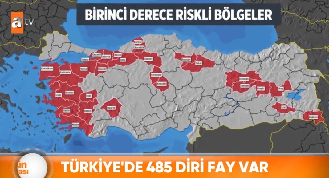 45 il 110 ilçe fay hattında