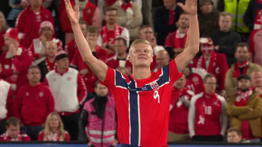 Norveç: 3 - Danimarka: 2 Gol: Haaland Dk. 74