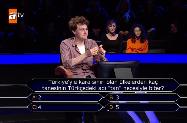 Türkiye'yle kara sınırı olan ülkelerden kaç tanesinin Türkçedeki adı "tan" hecesiyle biter?