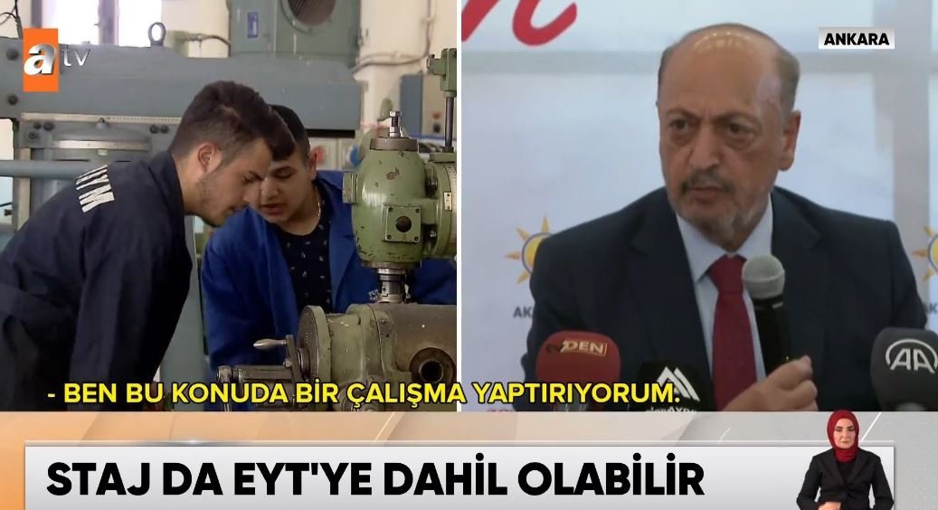 Bakanlık EYT çalışmasını tamamladı