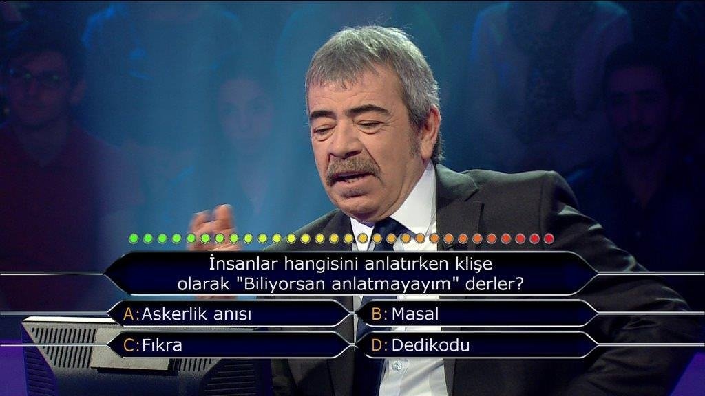 Milyoner'in 416. bölüm soruları