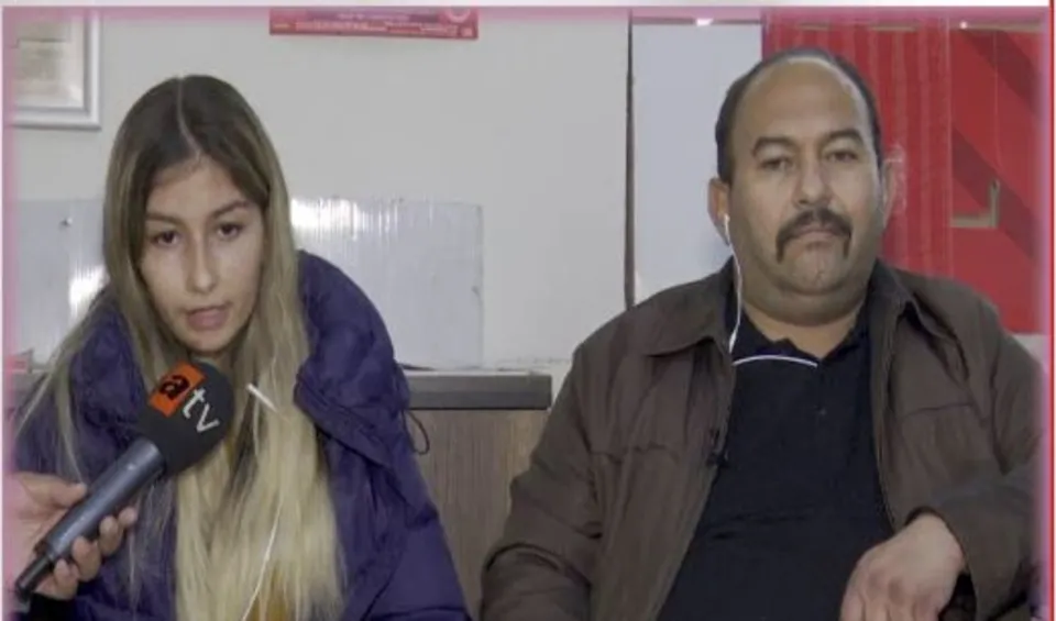 Beyza ve damatları Savaş canlı yayında...