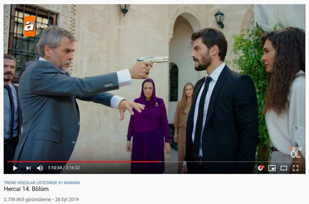 Hercai YouTube trendler listesinde!