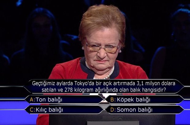 Geçtiğimiz aylarda Tokyo'da bir açık artırmada 3,1 milyon dolara satılan ve 278 kilogram ağırlığında olan balık hangisidir?