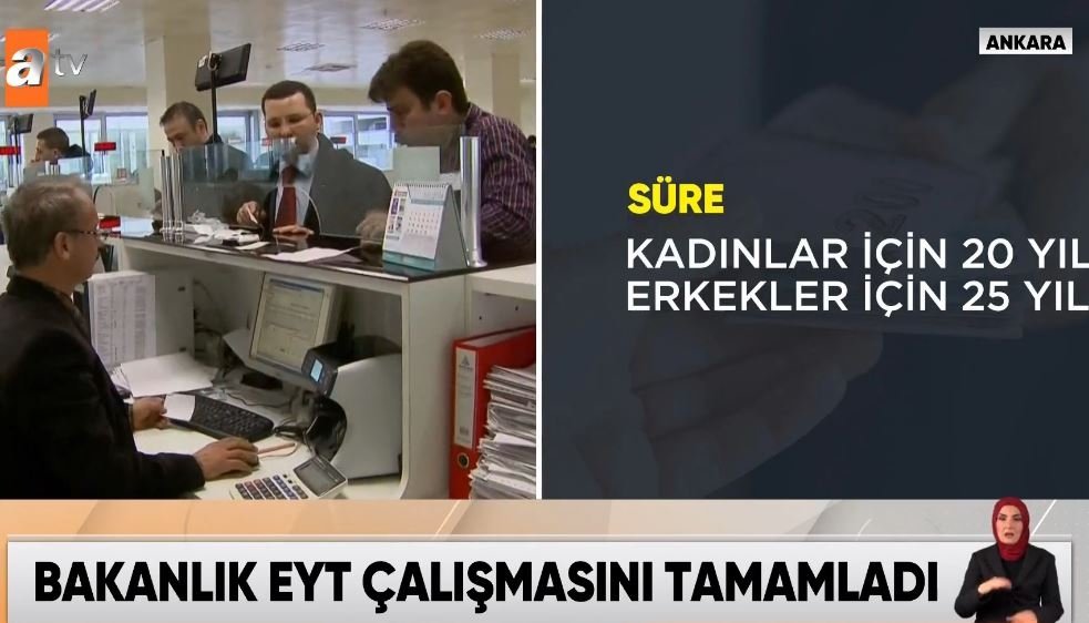 Bakanlık EYT çalışmasını tamamladı