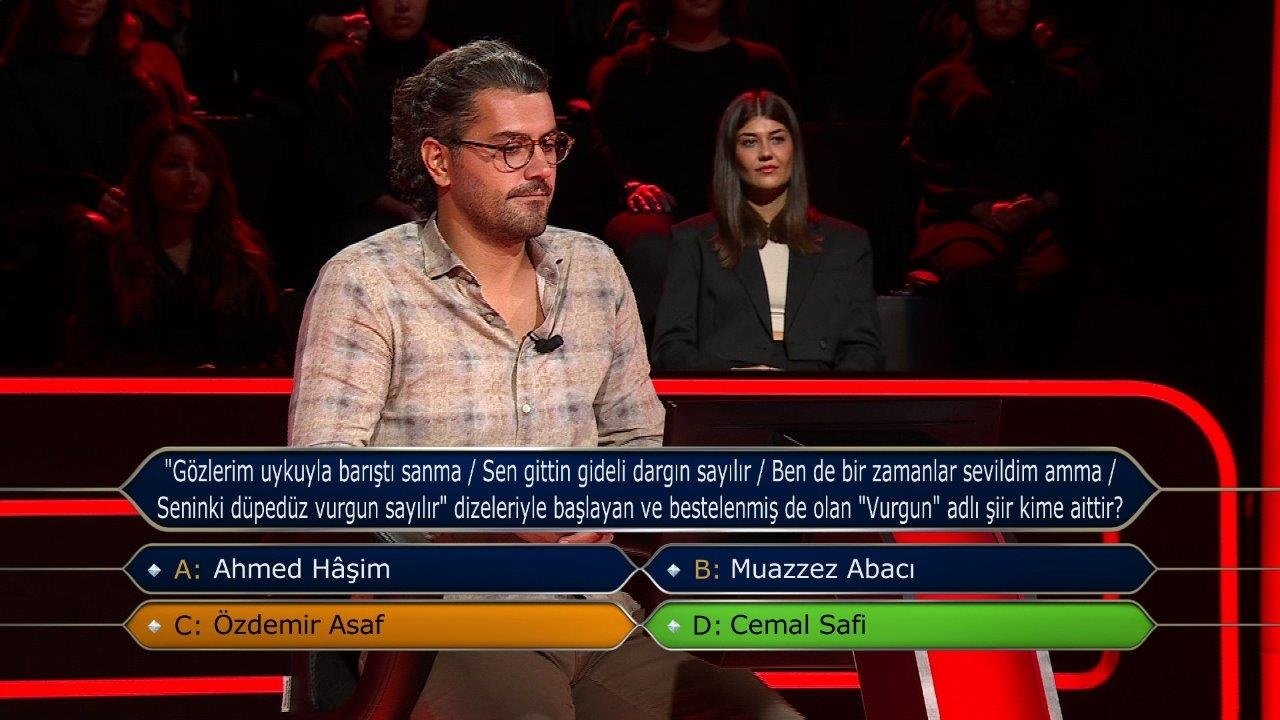 Milyoner son bölüm soruları... 
