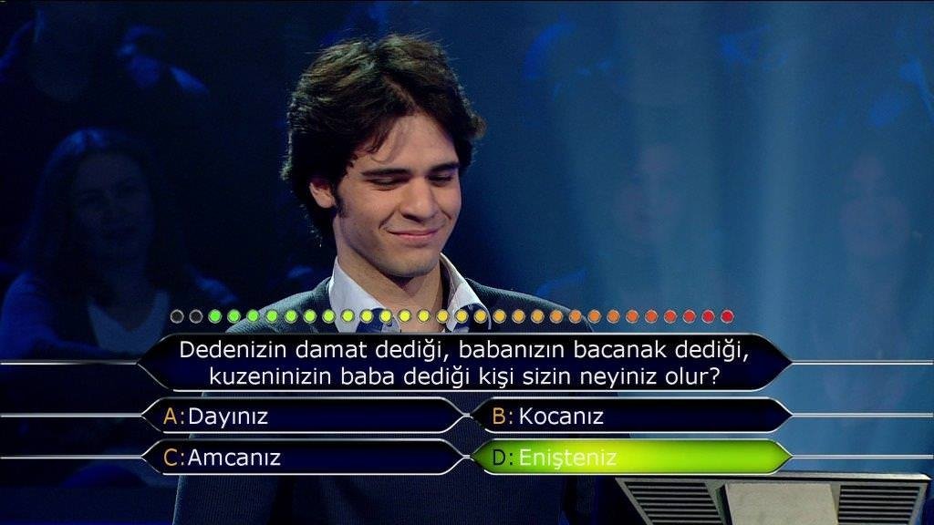 Milyoner'in 416. bölüm soruları