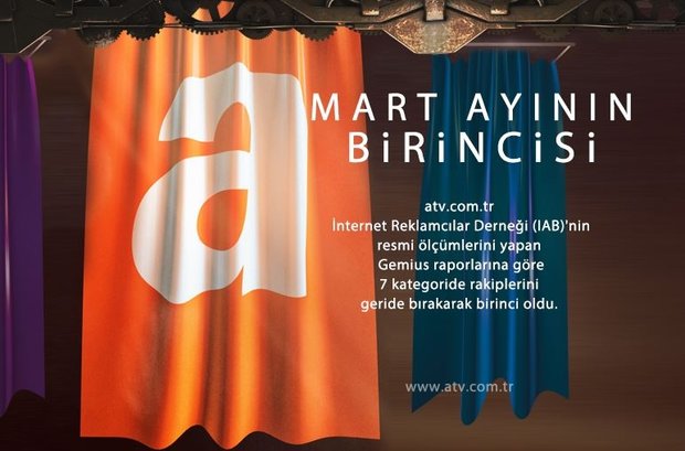 atv.com.tr 7 kategoride birinci