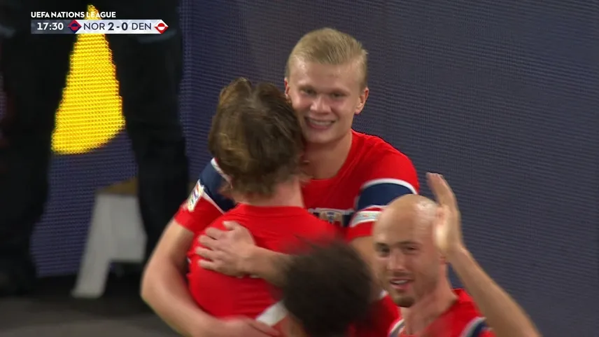 Norveç: 2 - Danimarka: 0  Gol: Haaland Dk. 18