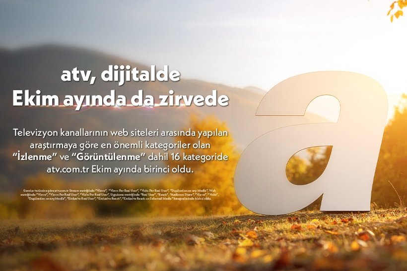 atv, dijitalde Ekim ayında da zirvede