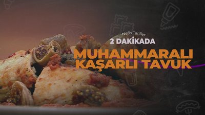 2 dakikada muhammaralı kaşarlı tavuk