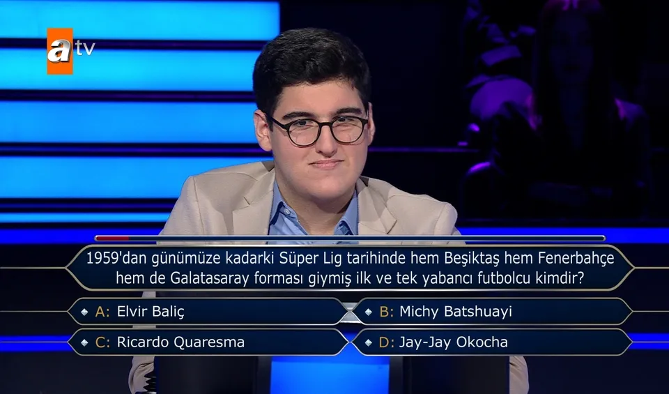Futbol sorusunda zorlanmadı.