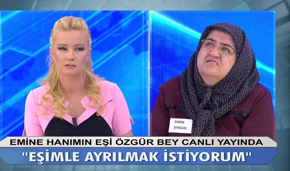 Emine Hanım’ın eşi Özgür Bey canlı yayında..