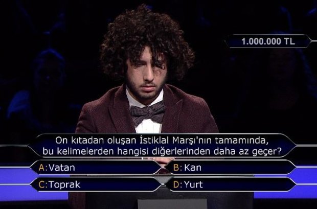 istiklal marsi nda hangi kelime kac kez