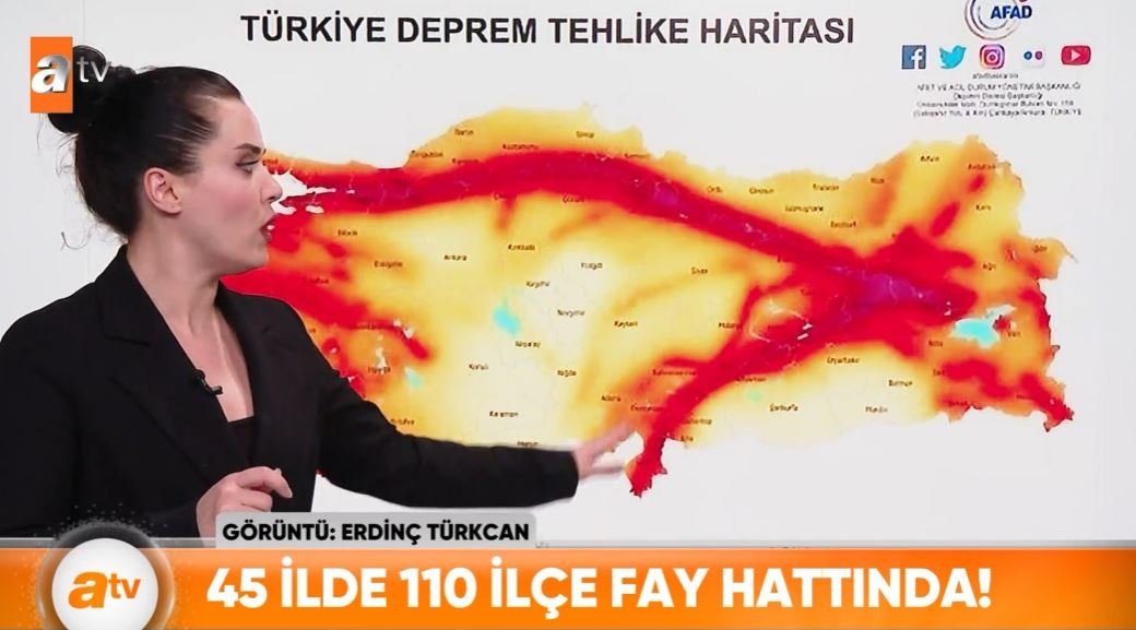 45 il 110 ilçe fay hattında