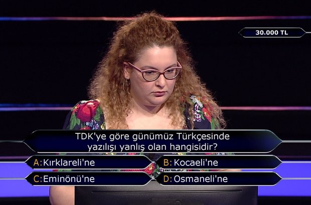 TDK'ye göre günümüz Türkçesinde yazılışı yanlış olan hangisidir?