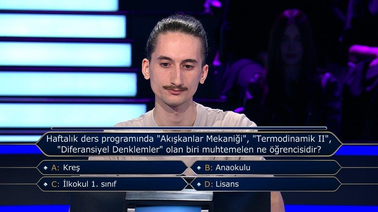 Milyoner son bölüm soruları... 