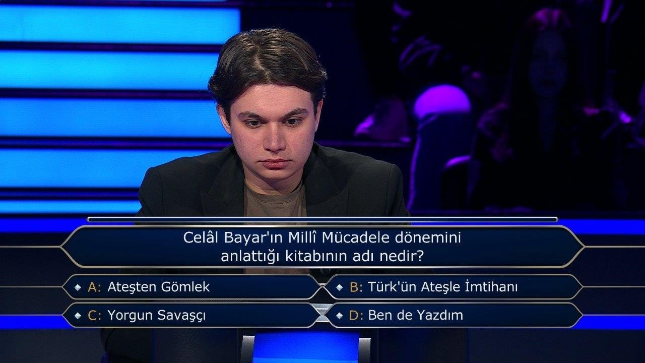 Milyoner son bölüm soruları... 