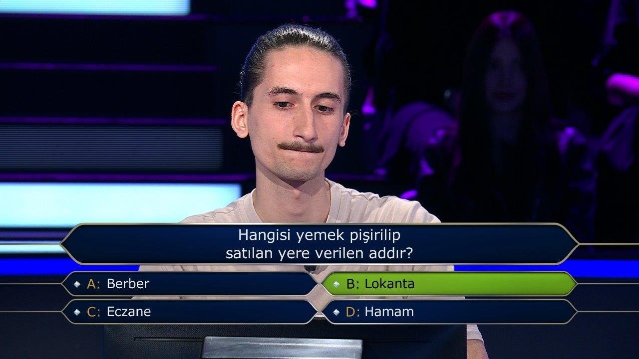 Milyoner son bölüm soruları... 