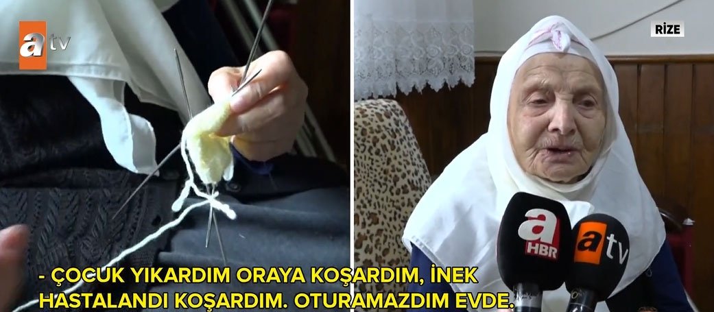 112 yaşındaki Fadime Nine mucizesi