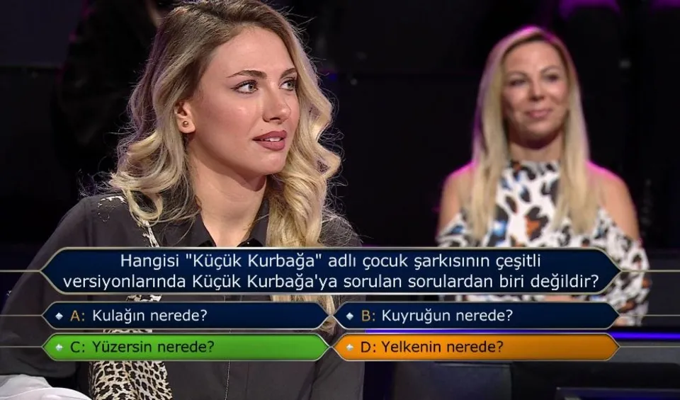 Yağmur Hanım 5. soruda yarışmadan eleniyor