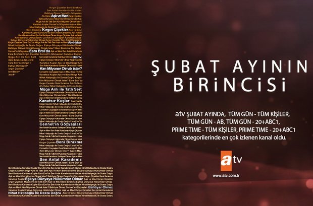 atv Şubat ayında da birinci