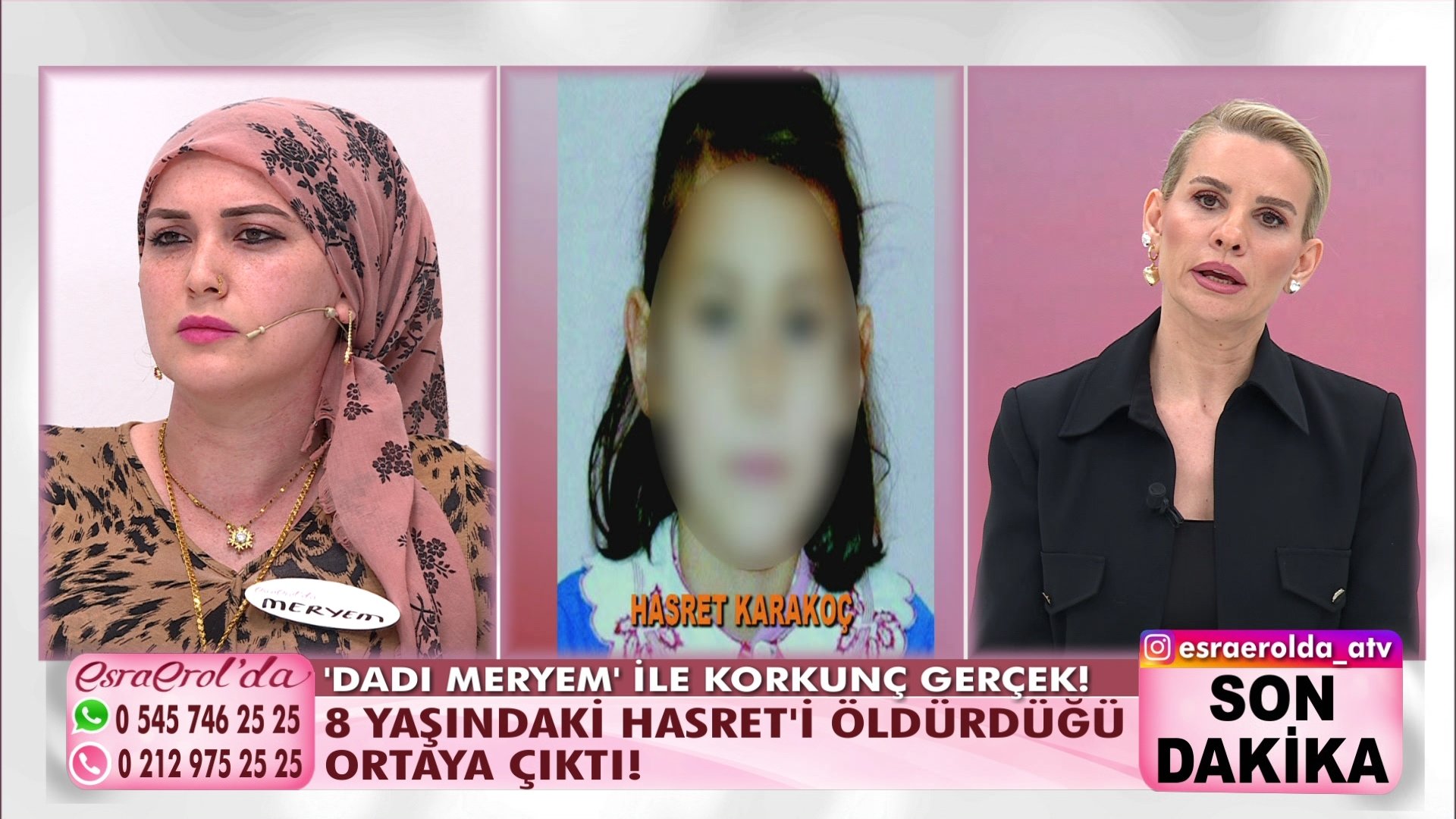 Esra Erol'a katılan 'Dadı Meryem'in 8 yaşındaki Hasret'i öldürdüğü ortaya çıktı!