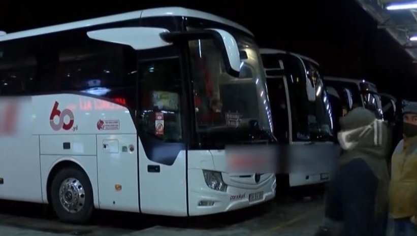Otobüsler Bursa’da kontak kapattı