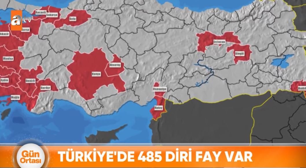 45 il 110 ilçe fay hattında